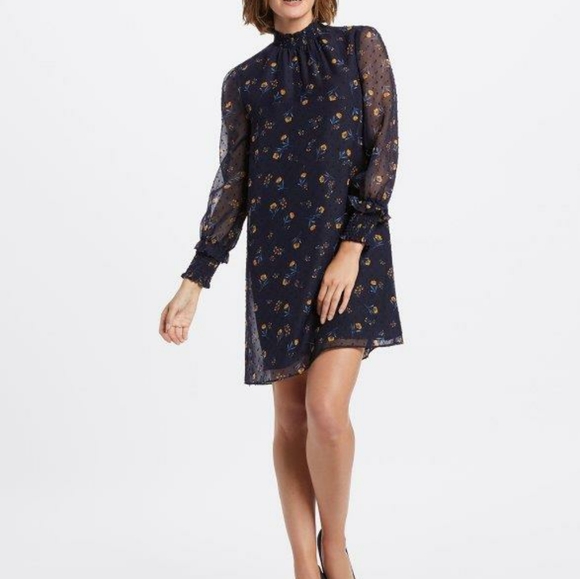 NWT Swiss Dot Smocked Dress - Picture 3 of 5